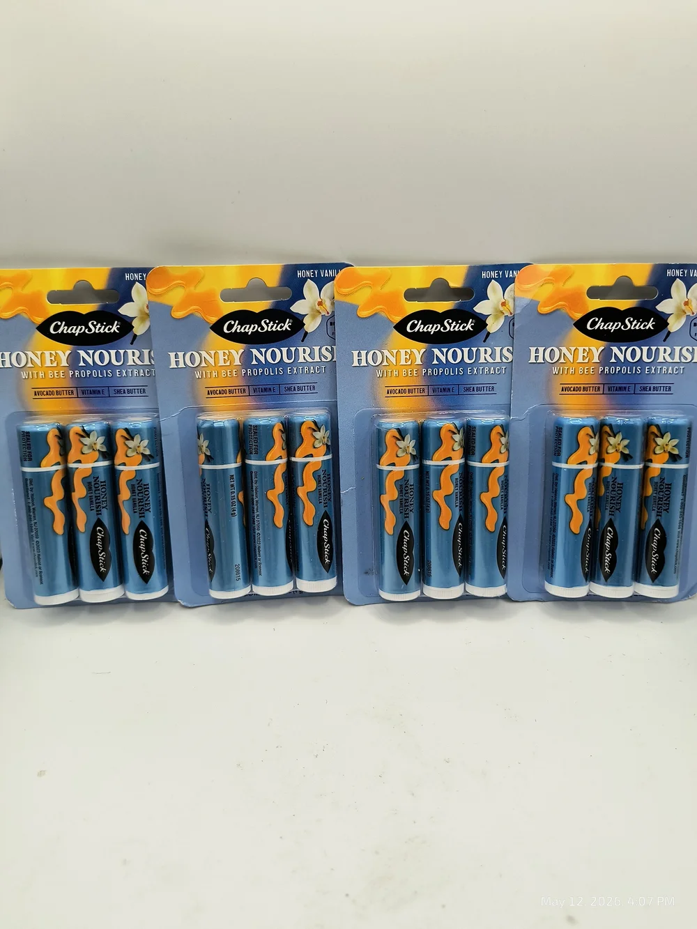 Chapstick 5/$30 Honey Nourish 5pk Of 3=15 Honey Vanilla Lavender Brown Sugar New
